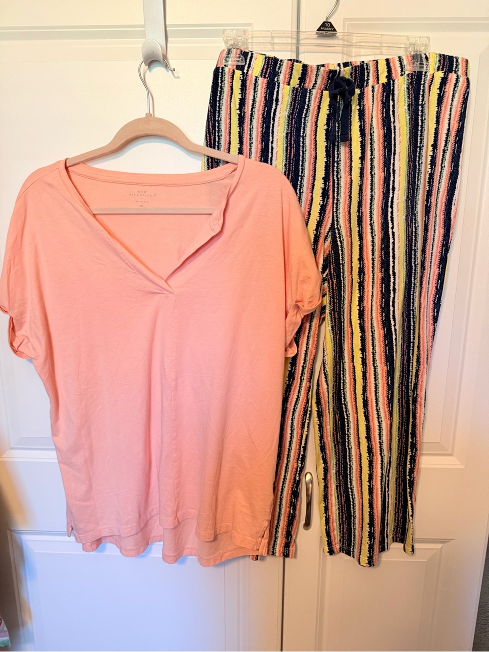 new directions Peach Short Sleeve Top